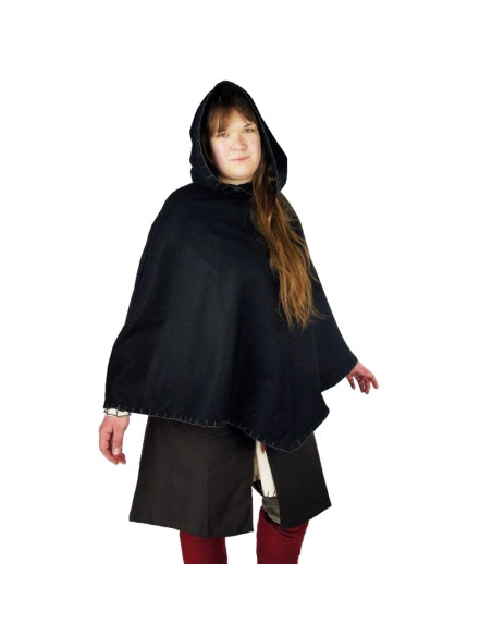 Gugel Viking Egill, black wool