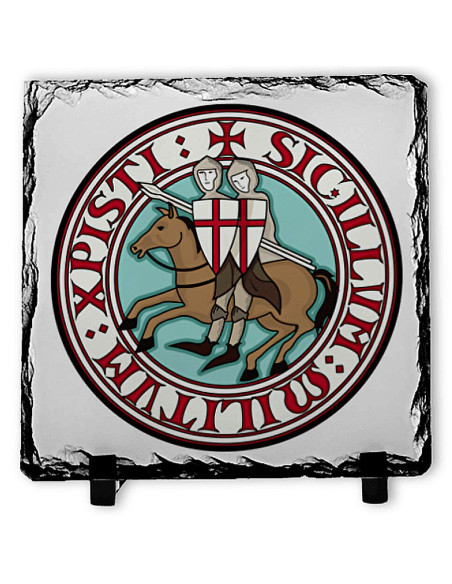 Knights Templar on Slate Stone (20x20...