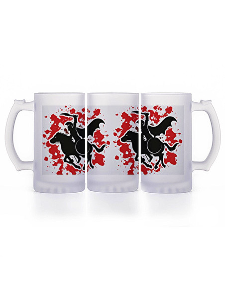 Beer mug Greek warriors, translucent...