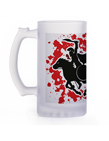 Beer mug Greek warriors, translucent...