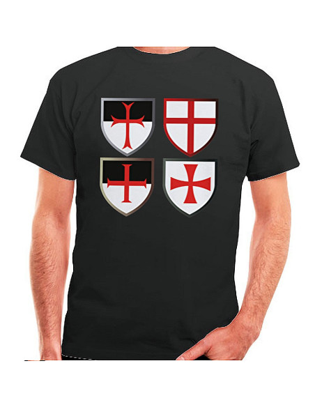 Black Templar Crosses T-shirt, short...