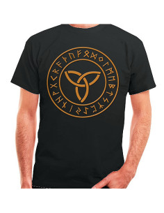 Black Celtic Trisqueta T-shirt, short sleeve