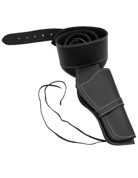 Black leather holster for revolver Black leather holster for revolver