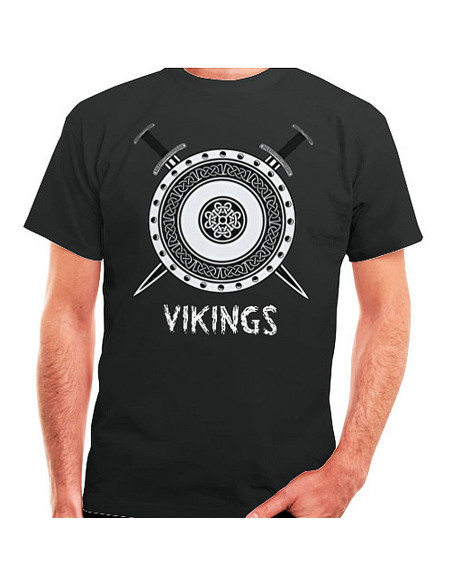 Black Vikings T-shirt, short sleeve
