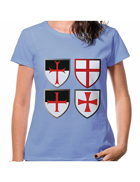 Blue Knights Templar Crosses T-shirt,...