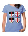 Blue Knights Templar Crosses T-shirt, short sleeve