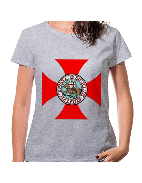 Templar Cross T-shirt Woman short...