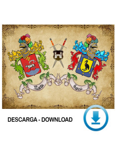 Virtual Scroll coat of arms 2 surnames (without description)