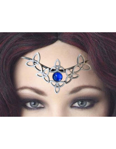 Medieval blue crystal pearl pendant