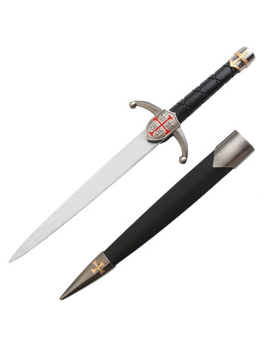 Templars ancient dagger with sheath
 Finishes-Silver