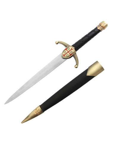 Templars ancient dagger with sheath
 Finishes-Gold