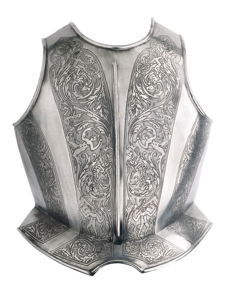 Engraved breastplate for armor