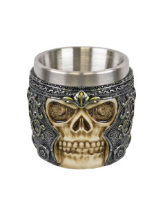 Skull decorated glass