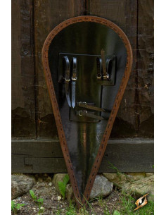 White-Blue Norman Shield in latex, 115x58 cms. 2