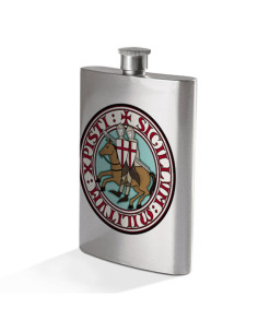 Stainless Steel Knights Templar Hip Flask 2