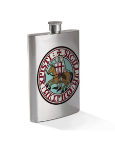 Stainless Steel Knights Templar Hip Flask