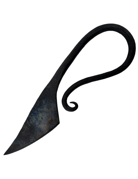 Hand forged medieval knife