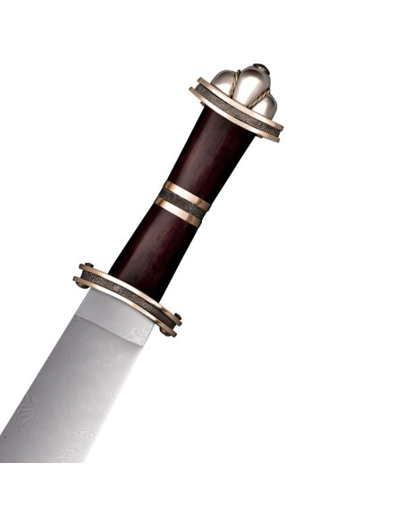 Germanic Sax Long Sword, Damascus Steel
