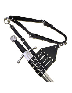 Belt with baldric for swords, rapiers and sabers