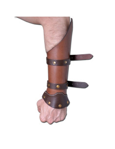 Adjustable leather bracelets for LARP, couple