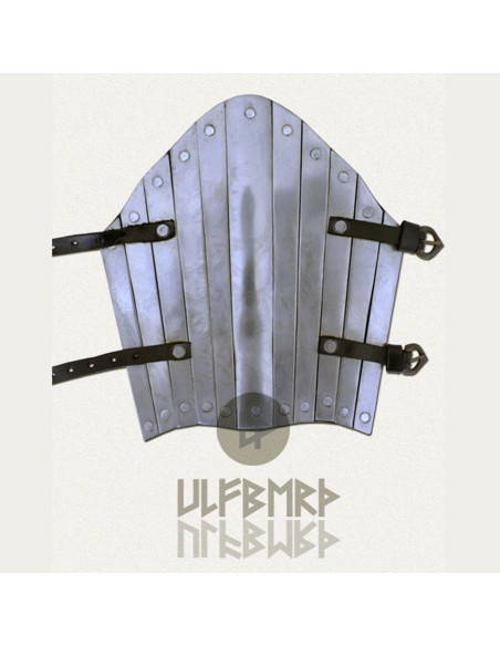 Leather bracelet with metal straps