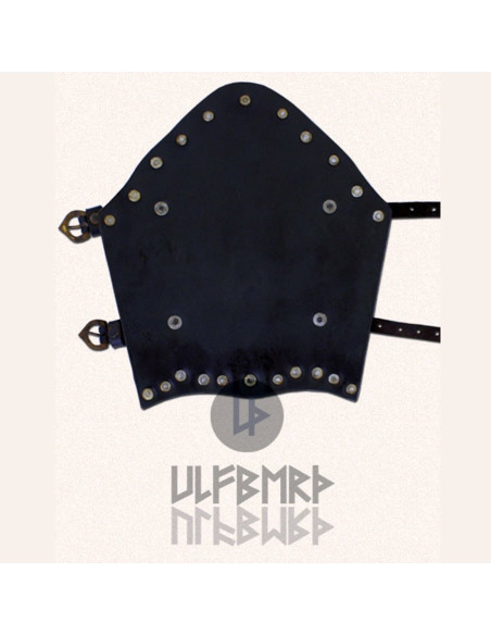 Leather bracelet with metal straps