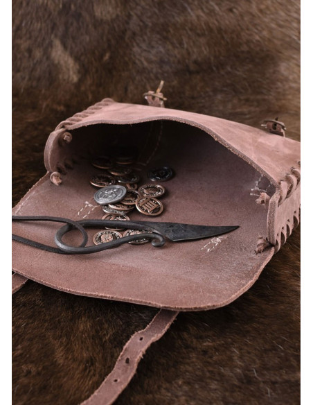 Medieval bag with two buckles