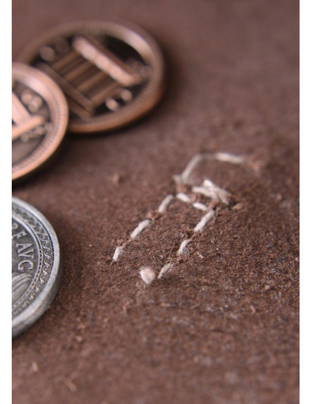 Medieval bag with two buckles