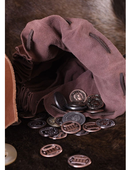 Medieval Geldkatze bag brown leather... Medieval Geldkatze bag brown leather...