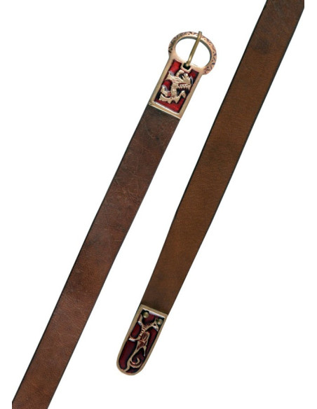 Long medieval belt with lions
