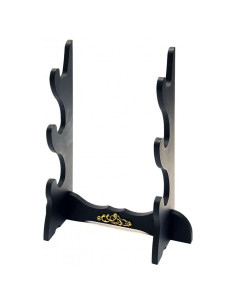 Desktop gun rack with 3 katanas