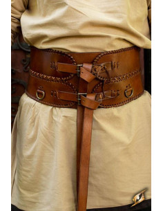 Wide medieval belt, double closure 2