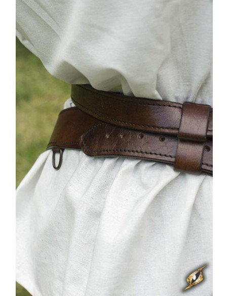 Double medieval belt with baldric