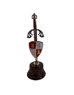 Mini-sword with mini-shield and base Cid Campeador