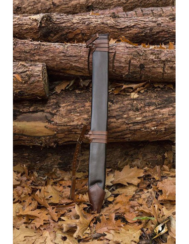 Long leather scabbard, left hand