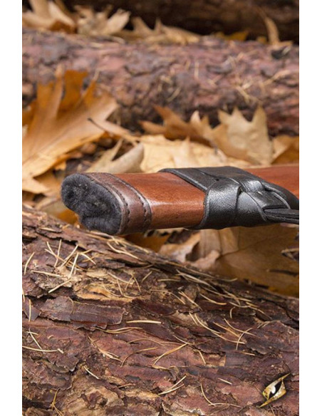 Long leather scabbard, left hand