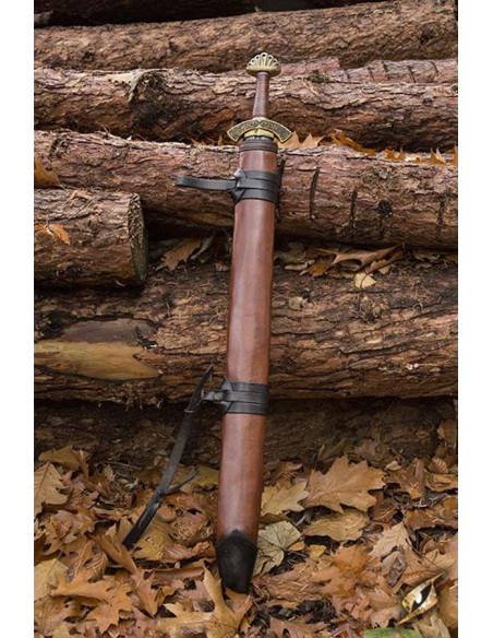 Long leather scabbard, left hand