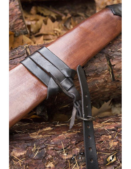 Long leather scabbard, left hand