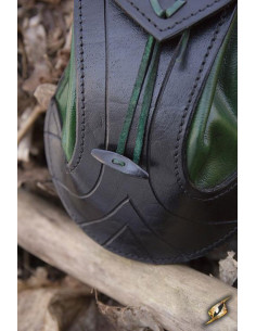 Elven green-black leather bag 2