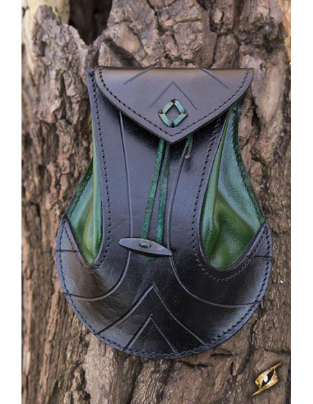 Elven green-black leather bag Elven green-black leather bag