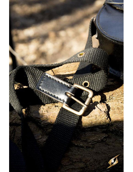 Black Round Medieval Bag