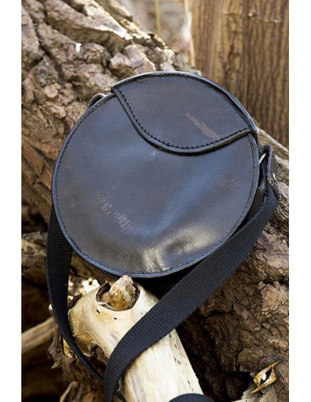 Black Round Medieval Bag
