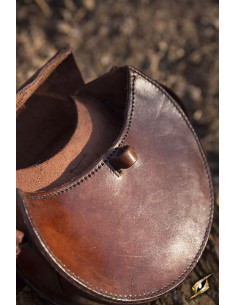 Brown Round Medieval Bag 2