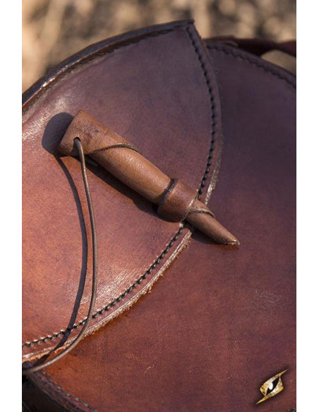 Brown Round Medieval Bag