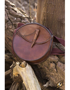 Brown Round Medieval Bag