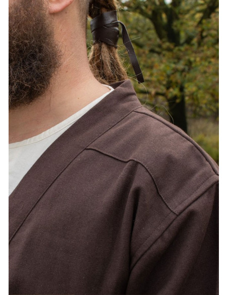 Viking tunic Klappenrock Bjorn in brown