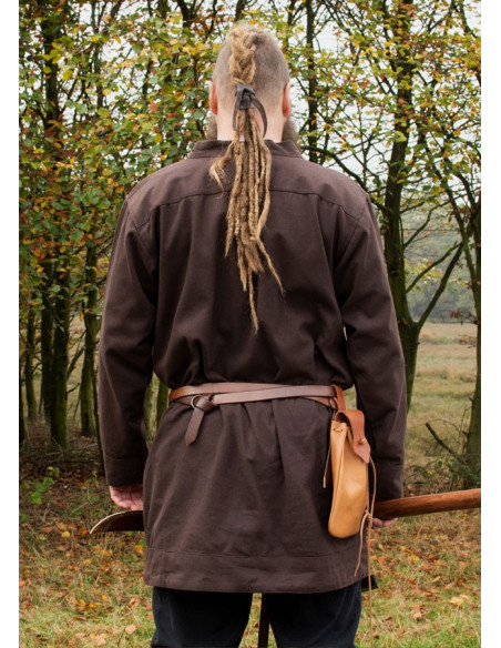 Viking tunic Klappenrock Bjorn in brown