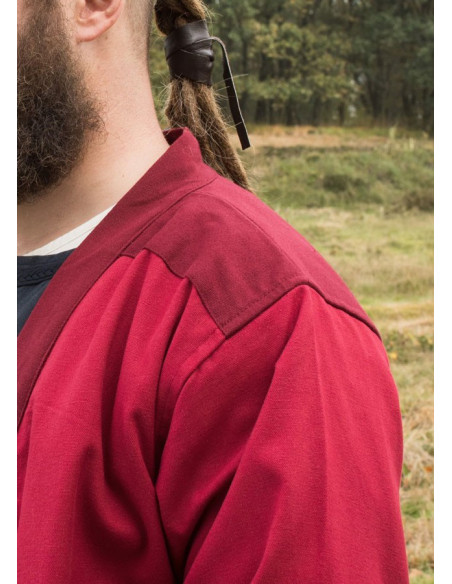 Viking tunic Klappenrock Bjorn in red
