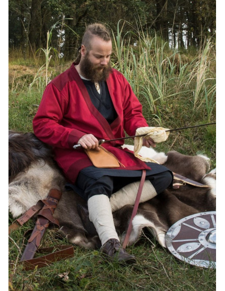 Viking tunic Klappenrock Bjorn in red