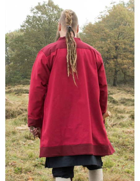 Viking tunic Klappenrock Bjorn in red